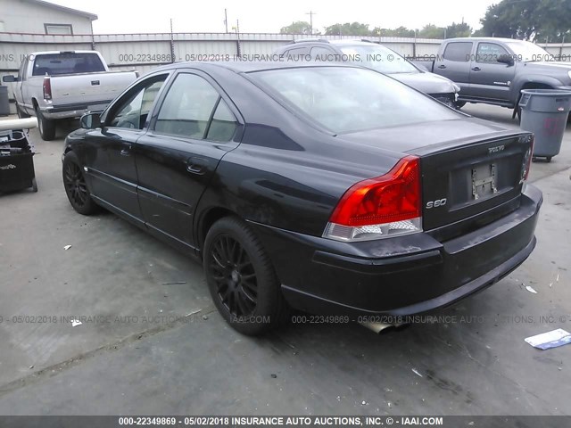 YV1RH527X62553530 - 2006 VOLVO S60 R BLACK photo 3