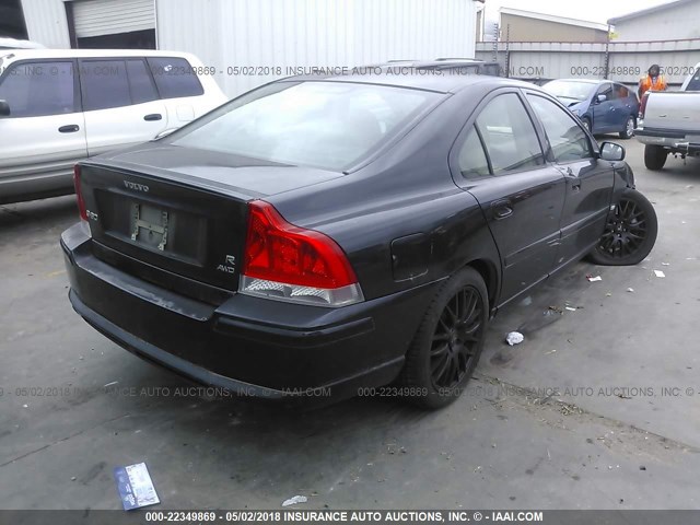 YV1RH527X62553530 - 2006 VOLVO S60 R BLACK photo 4