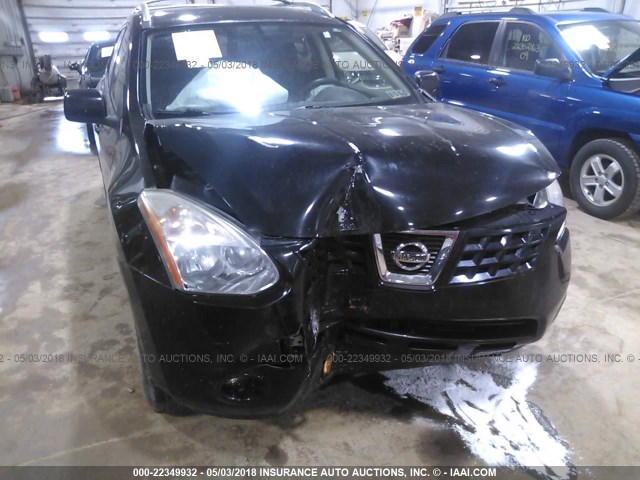 JN8AS58V58W406784 - 2008 NISSAN ROGUE S/SL BLACK photo 6