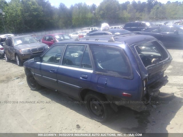 1FASP15J1TW173299 - 1996 FORD ESCORT LX Dark Blue photo 3