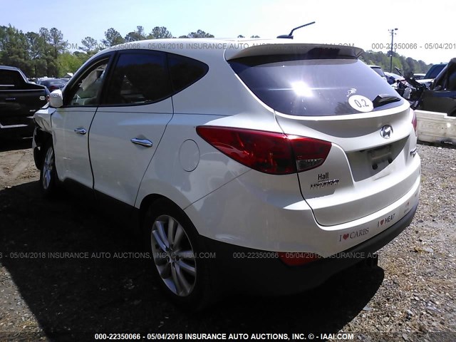 KM8JU3AC8BU210999 - 2011 HYUNDAI TUCSON GLS/LIMITED WHITE photo 3