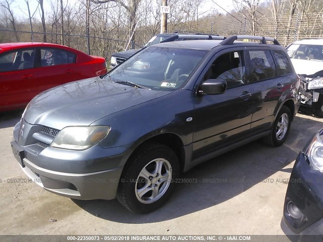 JA4LX31G53U058201 - 2003 MITSUBISHI OUTLANDER LS GRAY photo 2