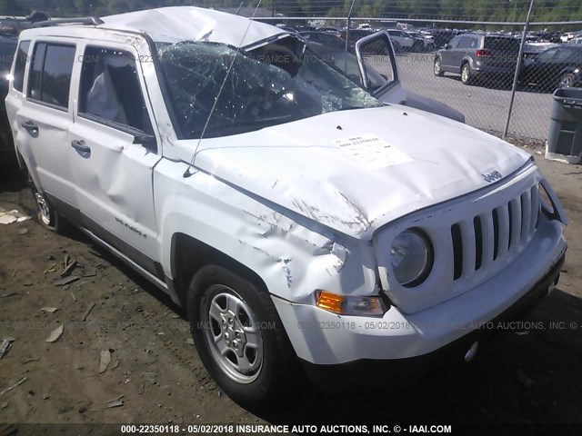 1C4NJPBA2ED696653 - 2014 JEEP PATRIOT SPORT WHITE photo 1