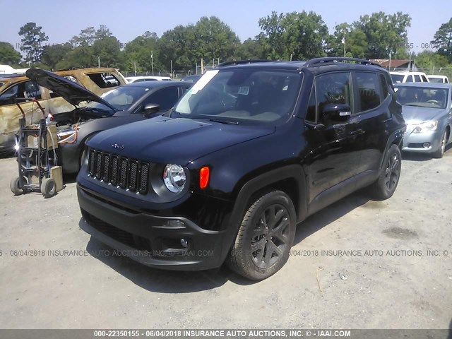 ZACCJABB0HPG60978 - 2017 JEEP RENEGADE LATITUDE BLACK photo 2