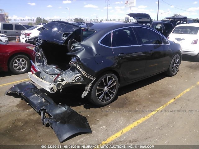 1G4PW5SK6G4137130 - 2016 BUICK VERANO SPORT TOURING GRAY photo 4