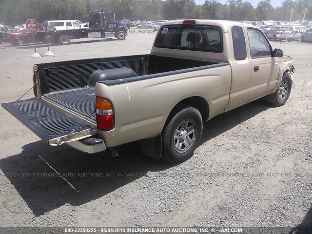 5TEVL52N73Z277655 - 2003 TOYOTA TACOMA XTRACAB TAN photo 4