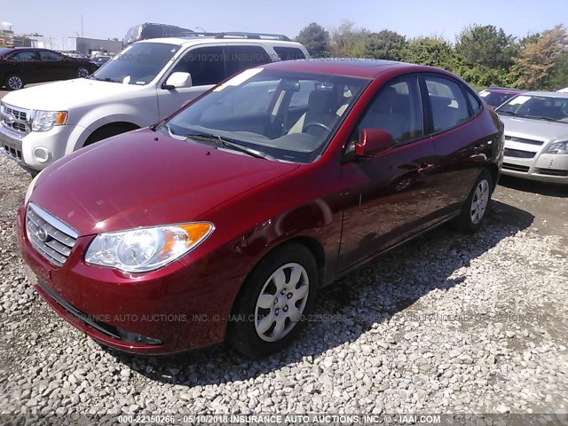 KMHDU46D78U366593 - 2008 HYUNDAI ELANTRA GLS/SE/LIMITED RED photo 2