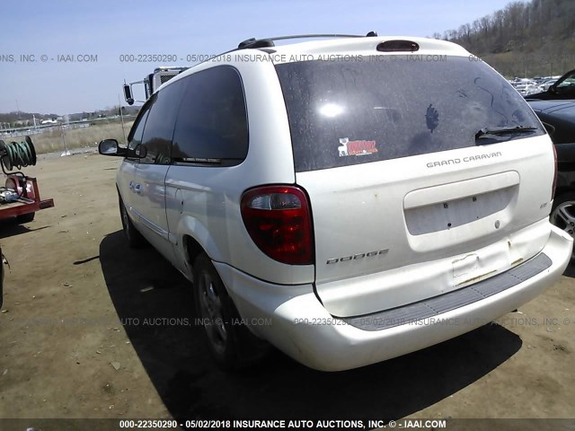 2B8GP54L92R795291 - 2002 DODGE GRAND CARAVAN ES WHITE photo 3