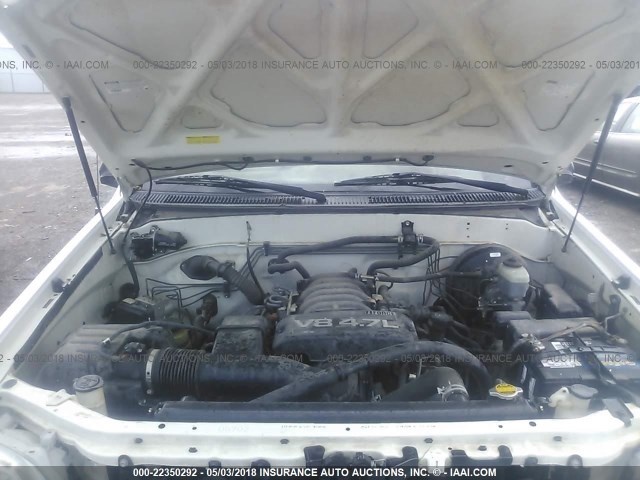 5TBET34176S549047 - 2006 TOYOTA TUNDRA DOUBLE CAB SR5 WHITE photo 10