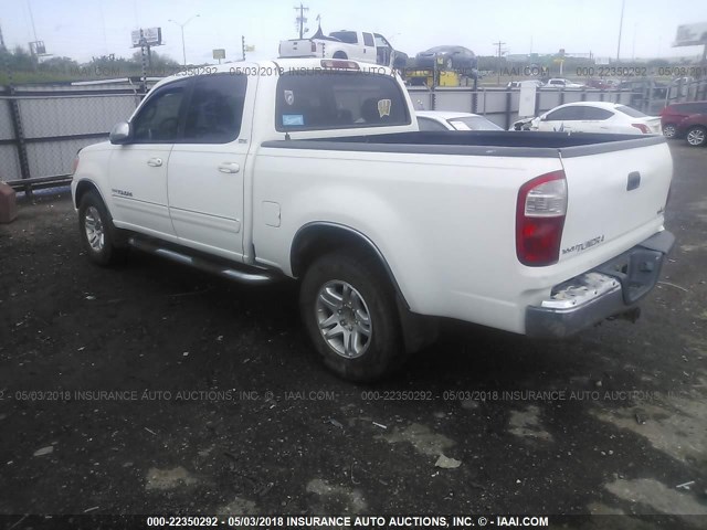5TBET34176S549047 - 2006 TOYOTA TUNDRA DOUBLE CAB SR5 WHITE photo 3