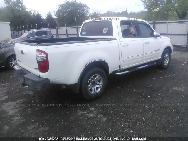5TBET34176S549047 - 2006 TOYOTA TUNDRA DOUBLE CAB SR5 WHITE photo 4