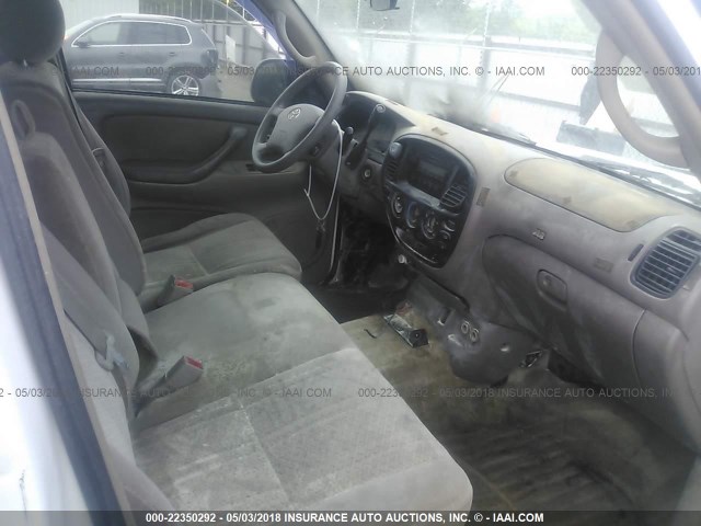 5TBET34176S549047 - 2006 TOYOTA TUNDRA DOUBLE CAB SR5 WHITE photo 5
