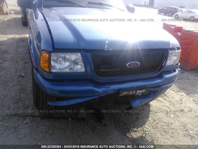 1FTYR44U52PA11969 - 2002 FORD RANGER SUPER CAB BLUE photo 6