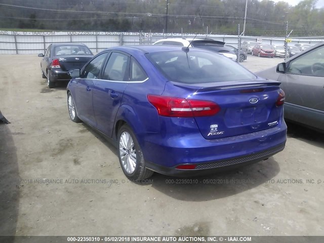 1FADP3J20FL355343 - 2015 FORD FOCUS TITANIUM BLUE photo 3