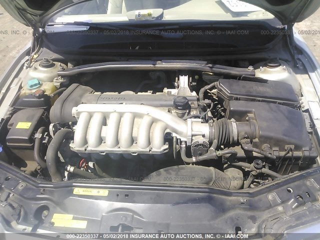 YV1TS92D841360171 - 2004 VOLVO S80 SILVER photo 10