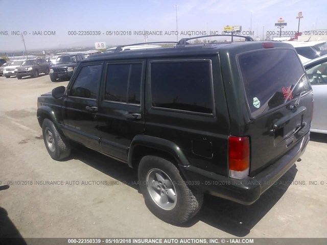 1J4FJ68S3WL280644 - 1998 JEEP CHEROKEE SPORT/CLASSIC მწვანე ფოტო 3