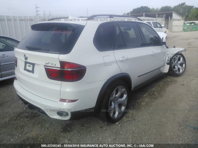 5UXZW0C59BL655478 - 2011 BMW X5 XDRIVE35D WHITE photo 4