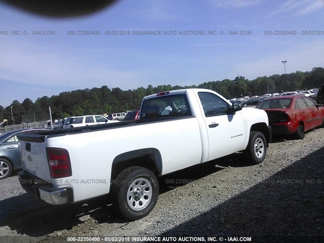 1GCNCPEXXCZ185119 - 2012 CHEVROLET SILVERADO C1500 WHITE photo 4