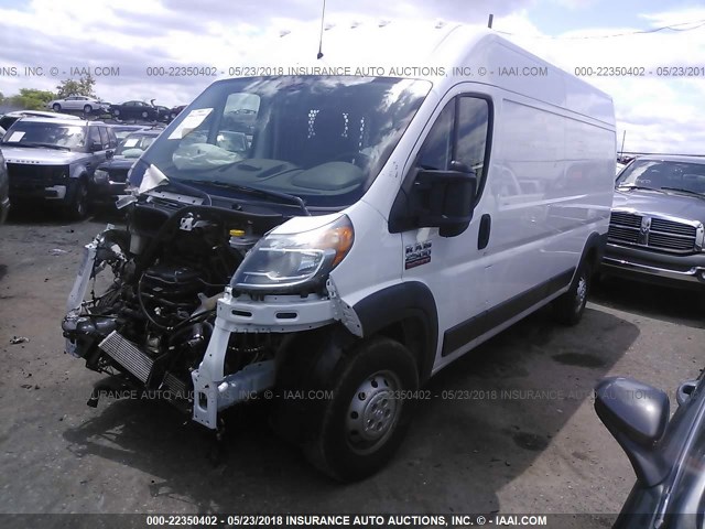 3C6TRVDG3GE107513 - 2016 RAM PROMASTER 2500 2500 HIGH WHITE photo 2