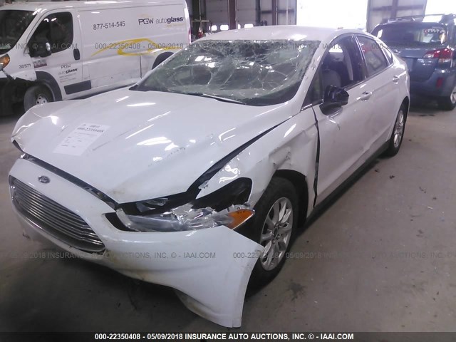 1FA6P0G72G5136089 - 2016 FORD FUSION S WHITE photo 2