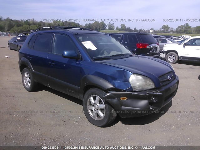 KM8JN72D45U157279 - 2005 HYUNDAI TUCSON GLS/LX BLUE photo 1