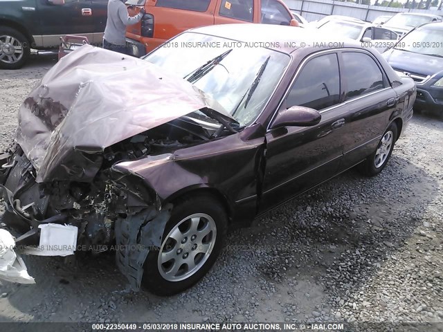 1YVGF22C125270094 - 2002 MAZDA 626 LX MAROON photo 2