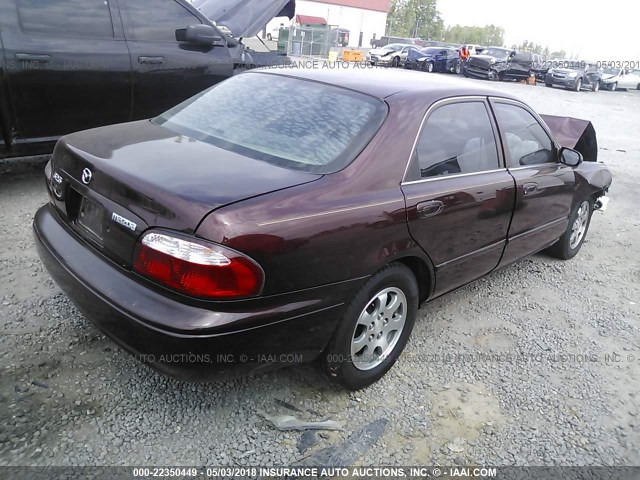 1YVGF22C125270094 - 2002 MAZDA 626 LX MAROON photo 4