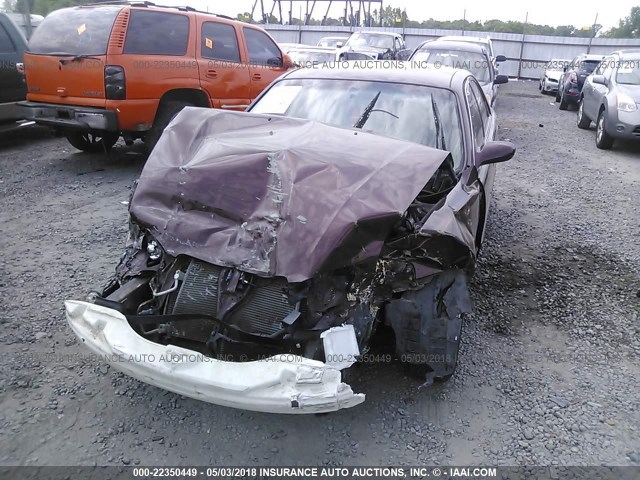 1YVGF22C125270094 - 2002 MAZDA 626 LX MAROON photo 6