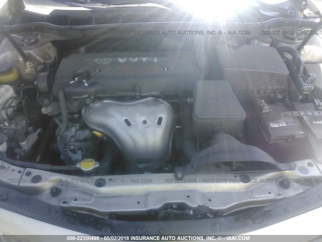 4T1BE46K48U236015 - 2008 TOYOTA CAMRY CE/LE/XLE/SE GOLD photo 10