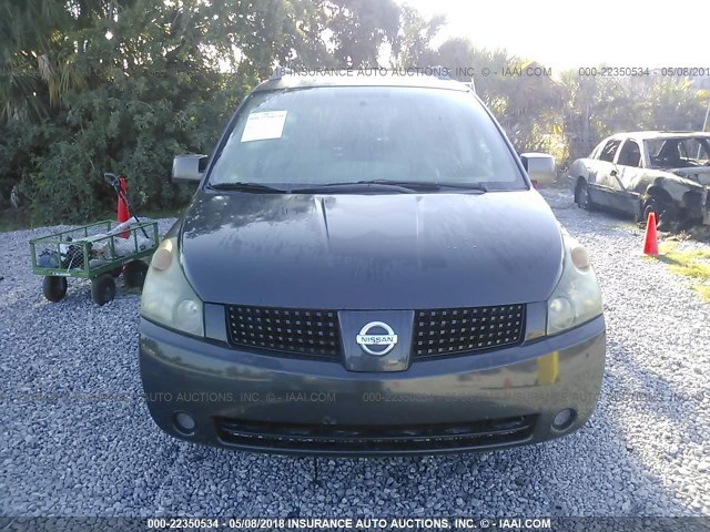 5N1BV28U35N117770 - 2005 NISSAN QUEST S/SE/SL GRAY photo 6