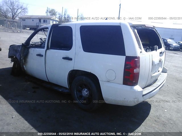 1GNMCAE01AR245997 - 2010 CHEVROLET TAHOE C1500  LS WHITE photo 3