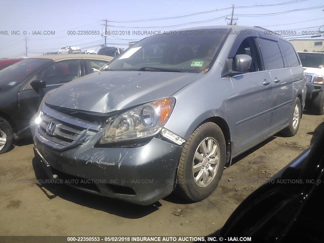 5FNRL3H70AB003436 - 2010 HONDA ODYSSEY EXL ღია ლურჯი ფოტო 2
