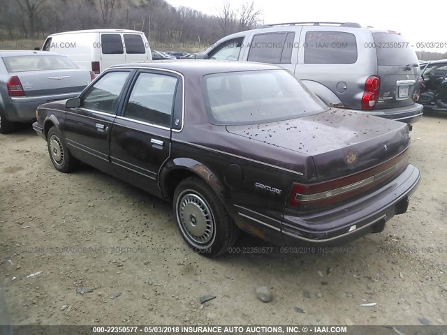 1G4AG55M3T6487751 - 1996 BUICK CENTURY SPECIAL/CUSTOM/LIMITED MAROON photo 3