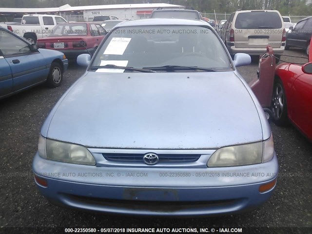 1NXBB02E4TZ359422 - 1996 TOYOTA COROLLA DX BLUE photo 6