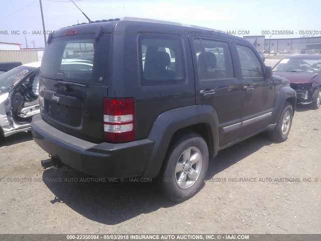 1J4PN2GKXBW552019 - 2011 JEEP LIBERTY SPORT BLACK photo 4