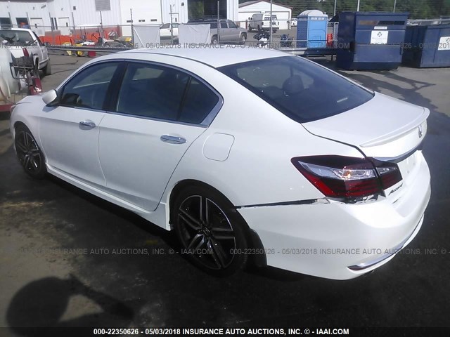 1HGCR2F55HA293645 - 2017 HONDA ACCORD SPORT WHITE photo 3