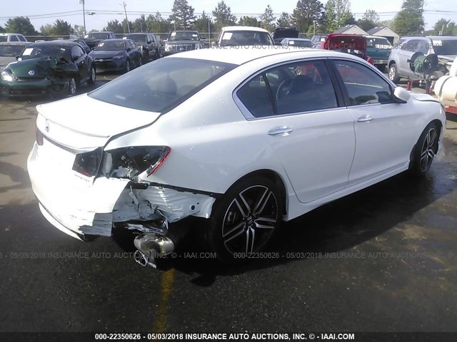 1HGCR2F55HA293645 - 2017 HONDA ACCORD SPORT WHITE photo 4