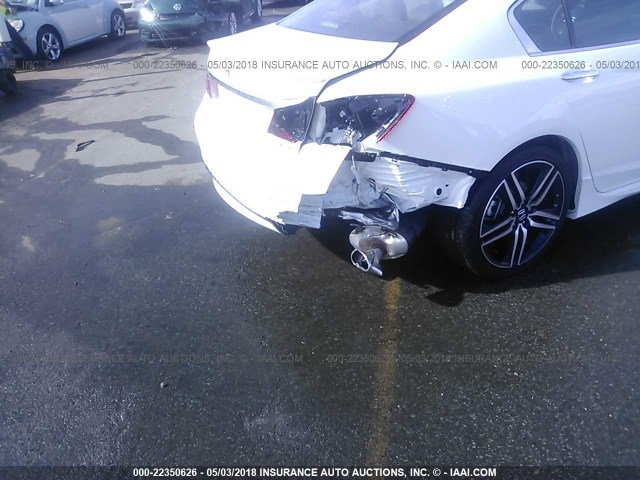 1HGCR2F55HA293645 - 2017 HONDA ACCORD SPORT WHITE photo 6