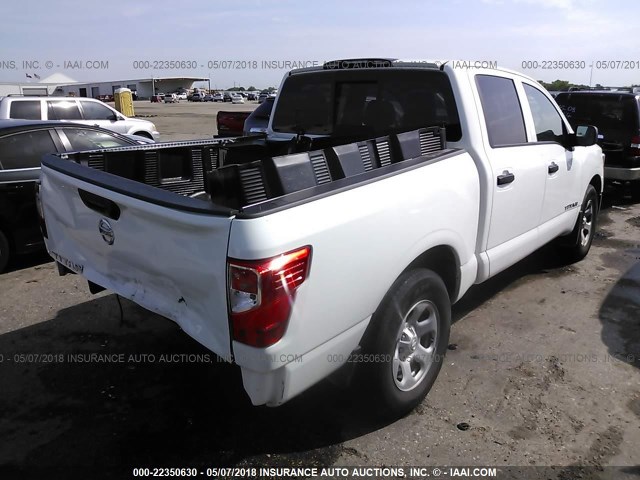 1N6AA1EK7HN537204 - 2017 NISSAN TITAN S WHITE photo 4