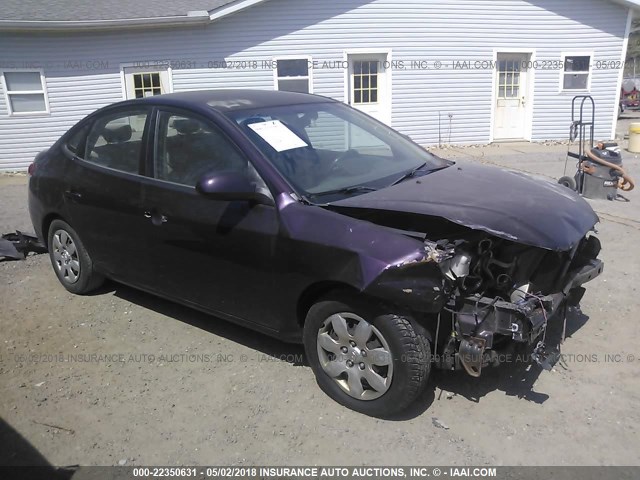 KMHDU46D17U029383 - 2007 HYUNDAI ELANTRA GLS/SE/LIMITED PURPLE photo 1