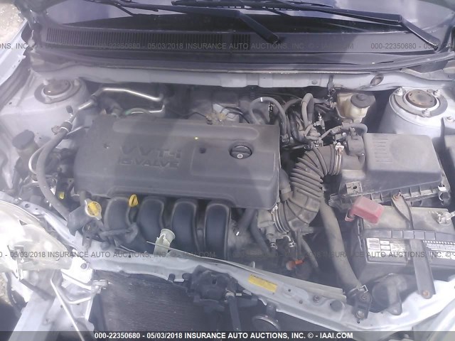 2T1KR32E86C623583 - 2006 TOYOTA COROLLA MATRIX XR SILVER photo 10