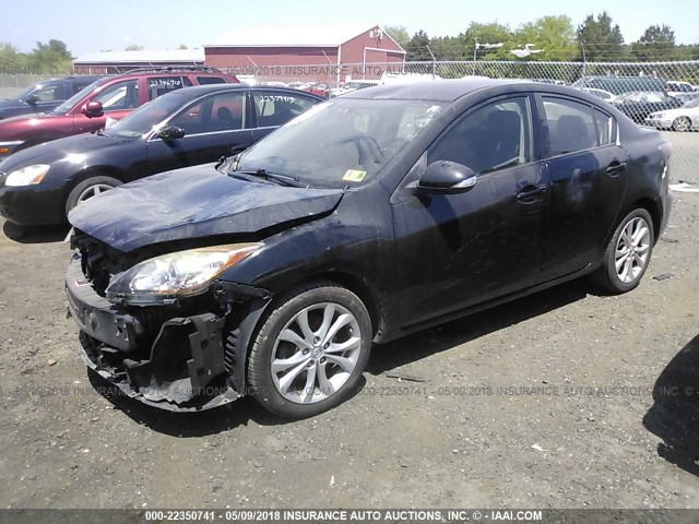 JM1BL1S50A1193468 - 2010 MAZDA 3 S BLACK photo 2