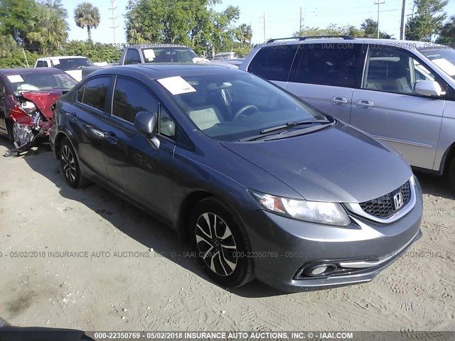 19XFB2F94DE052296 - 2013 HONDA CIVIC EXL GRAY photo 1