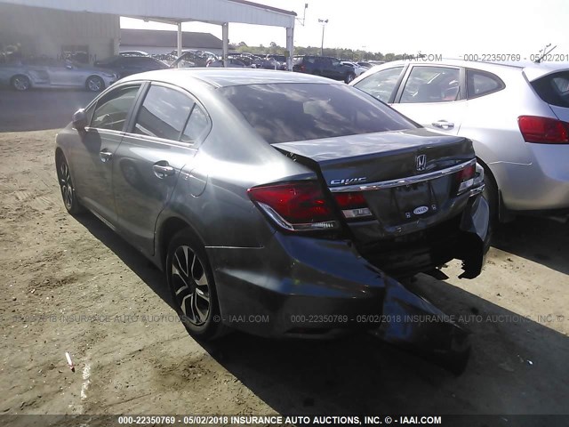 19XFB2F94DE052296 - 2013 HONDA CIVIC EXL GRAY photo 3