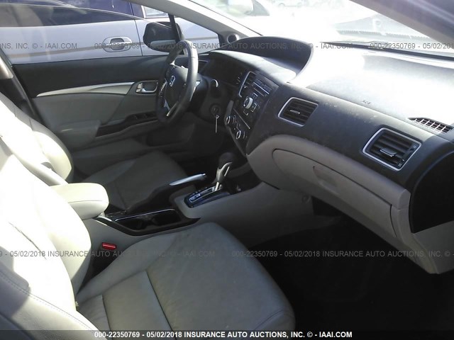 19XFB2F94DE052296 - 2013 HONDA CIVIC EXL GRAY photo 5