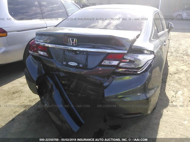 19XFB2F94DE052296 - 2013 HONDA CIVIC EXL GRAY photo 6