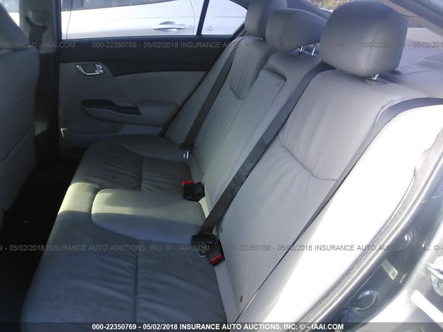 19XFB2F94DE052296 - 2013 HONDA CIVIC EXL GRAY photo 8