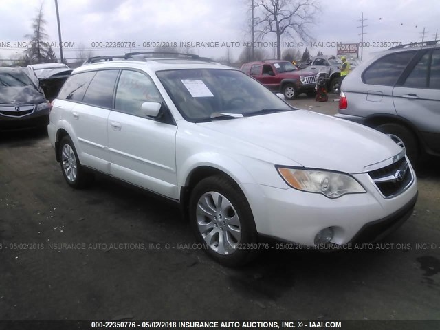 4S4BP66C597342312 - 2009 SUBARU OUTBACK 2.5I LIMITED WHITE photo 1