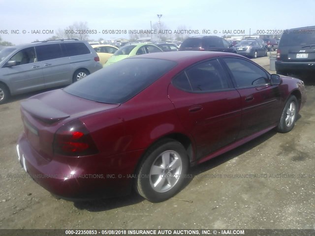 2G2WS522151152921 - 2005 PONTIAC GRAND PRIX GT MAROON photo 4