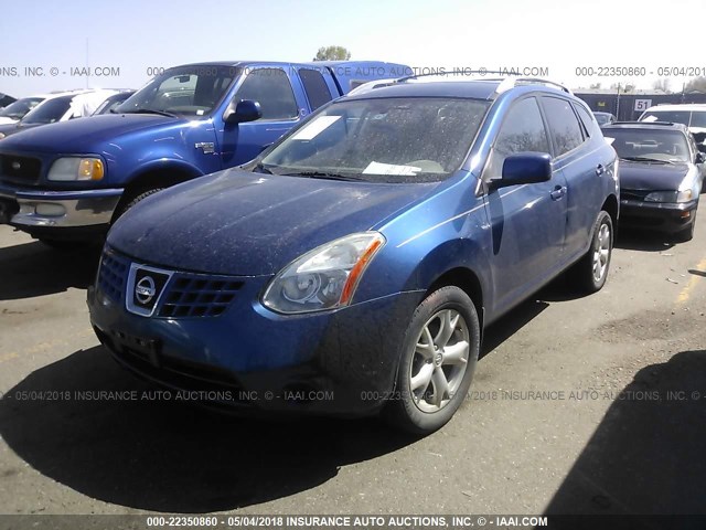 JN8AS58T69W043802 - 2009 NISSAN ROGUE S/SL BLUE photo 2